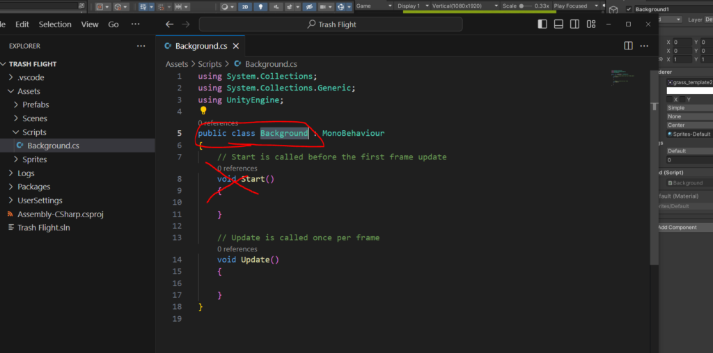 배경 스크립트 작성하기