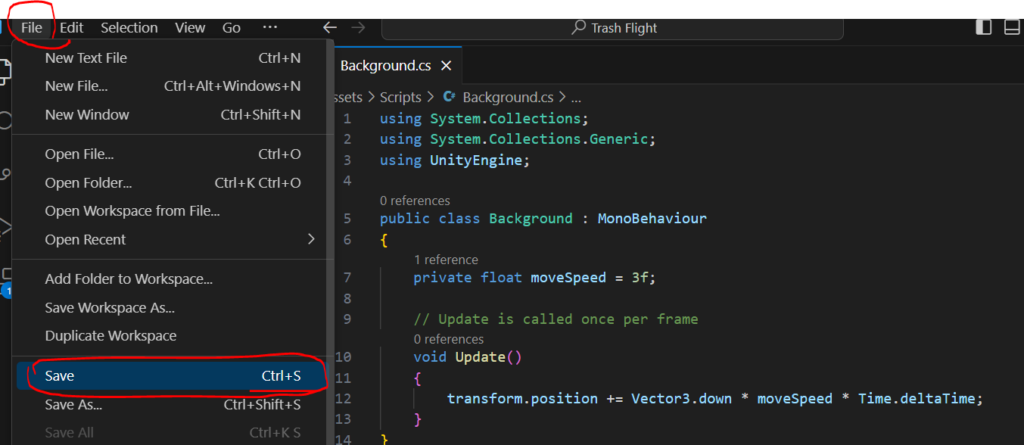 배경 스크립트 작성하기